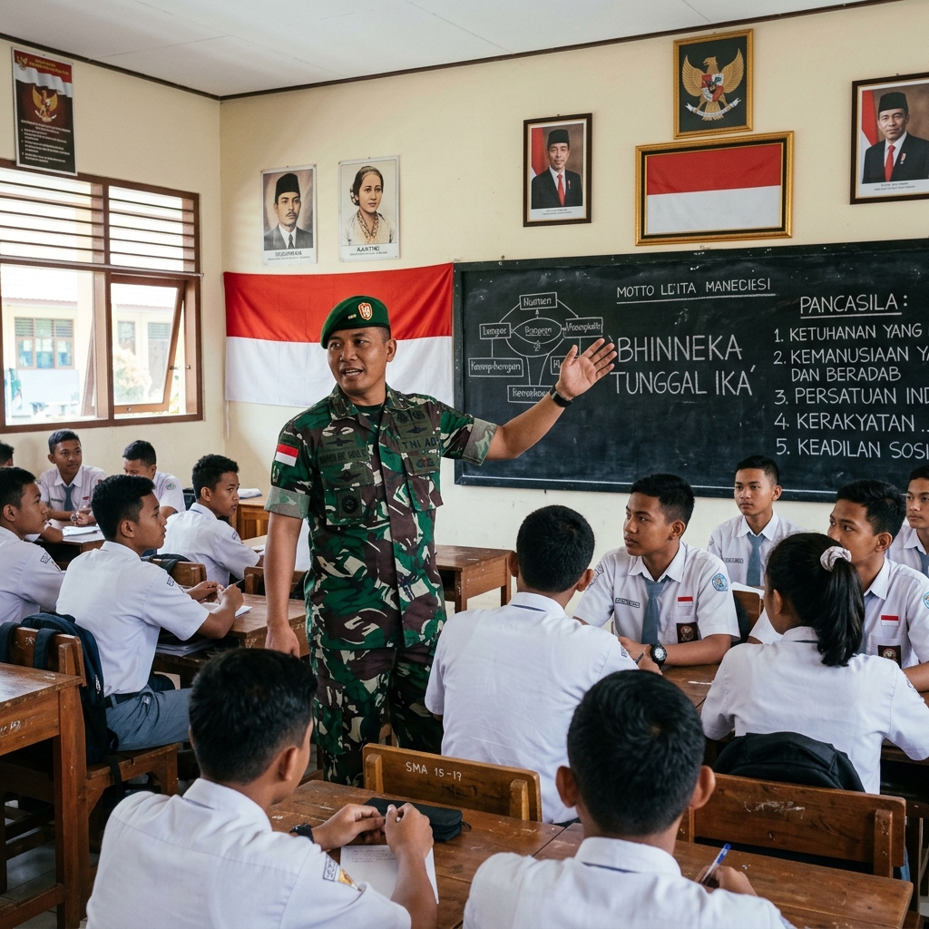 Pemberian materi Wawasan Kebangsaan kepada siswa SMA Negeri 1 Takengon