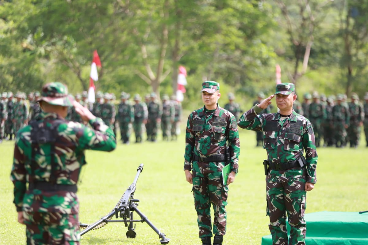 Komando Distrik Militer Kerinci memimpin upacara TMMD Reguler ke-119